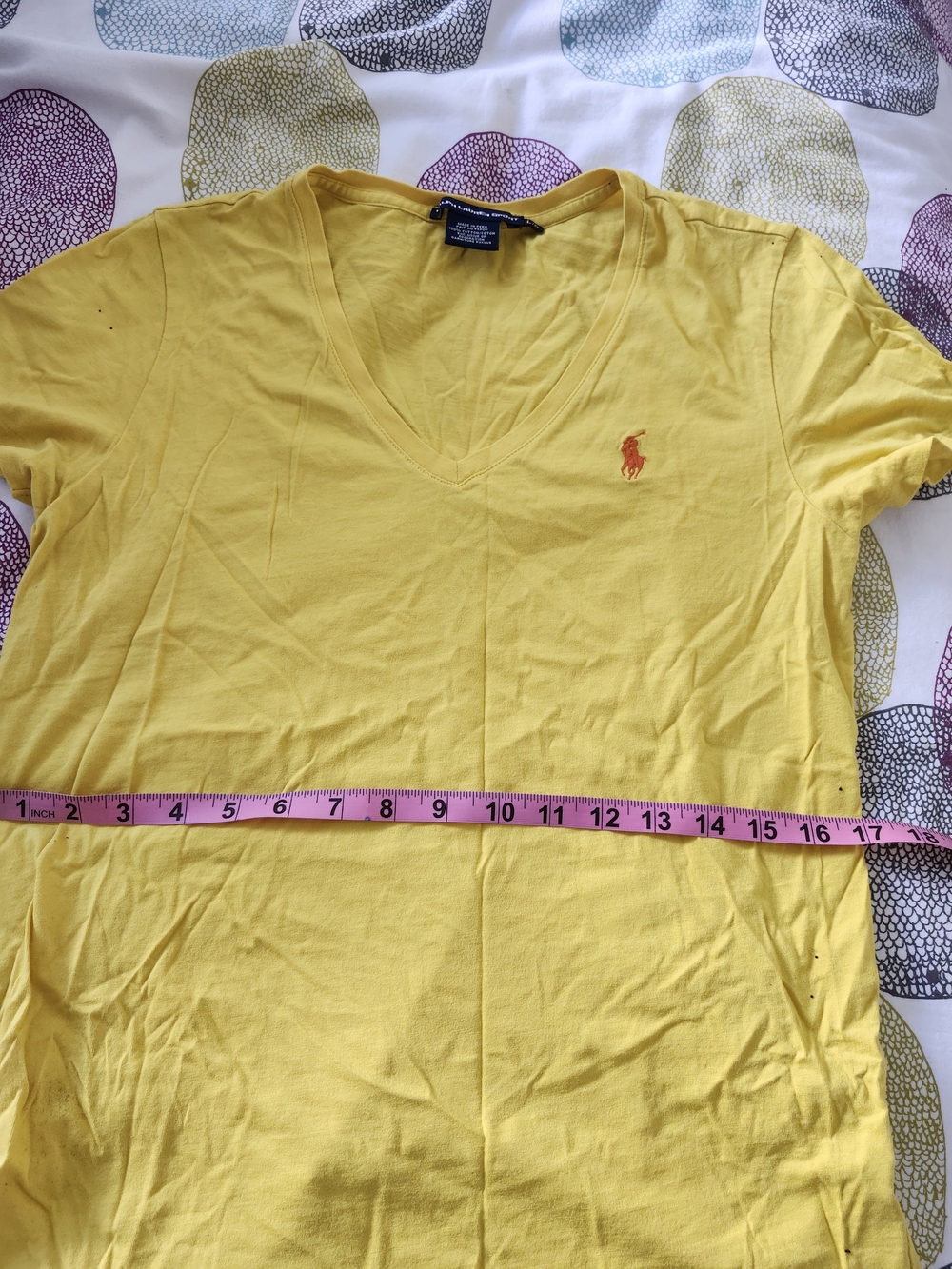 Ralph Lauren Yellow V-Neck Polo Tee